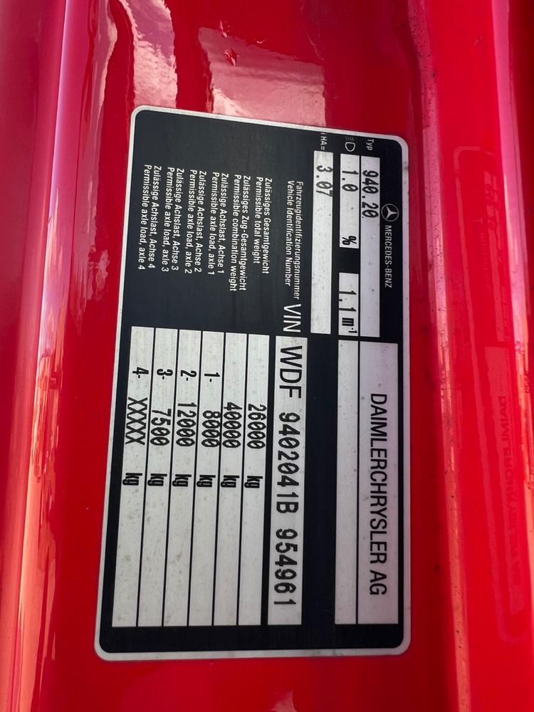 Mercedes Axor II  6x2  HDS  Palfinger