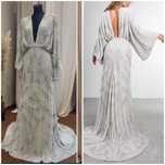 Szara cekinowa sukienka maxi 5 xl 50 48 4 xl asos nietoperz