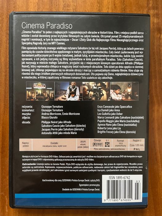 Cinema Paradiso film płyta DVD