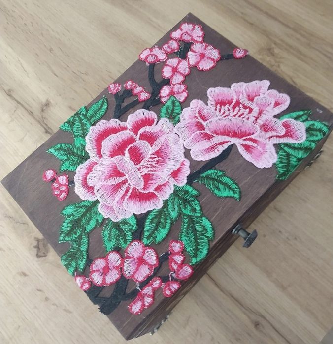 Szkatułka kuferek pudełko handmade