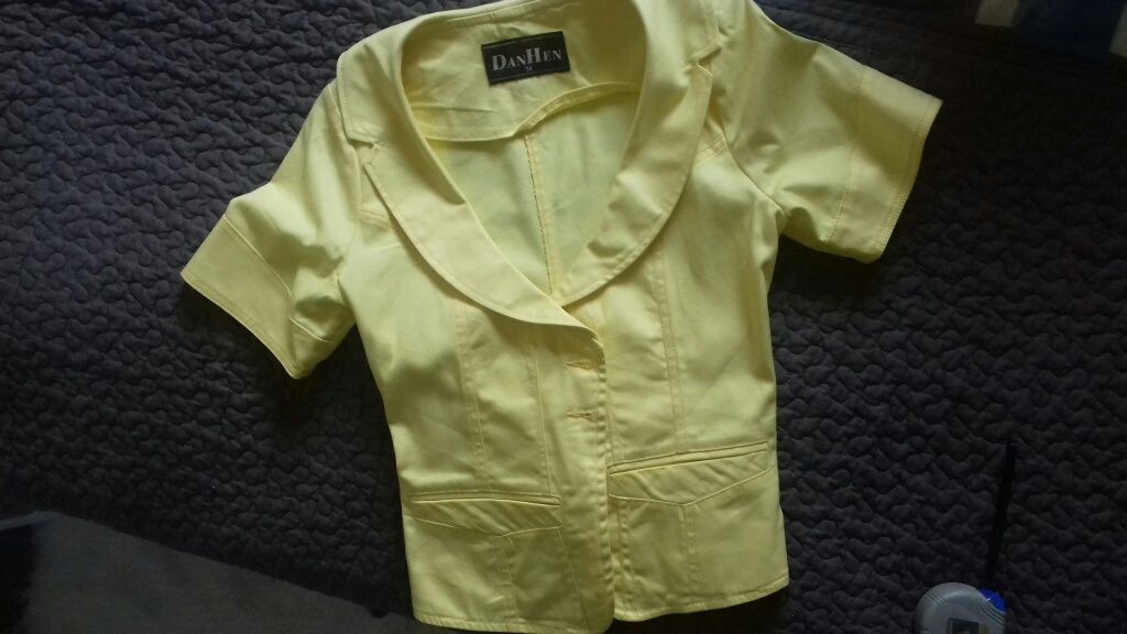 Zestaw r 34 nowy żakiet DanHen suknia H&M bolerko spodnica Reserved