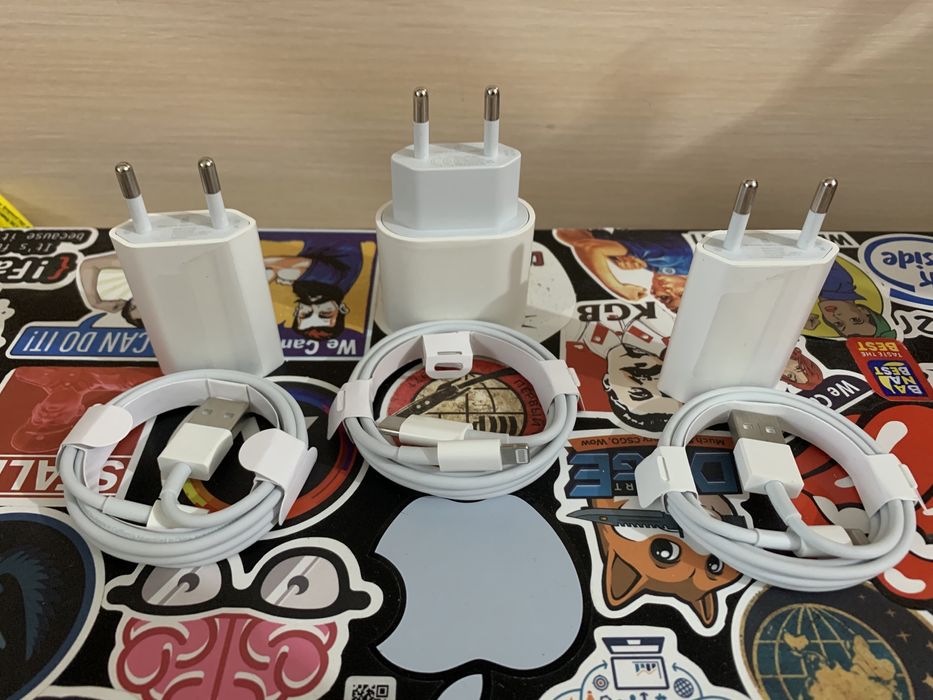 Шнур lightning type-c блок зарядки  5w 20w iphone с комплекта 8+ 12 