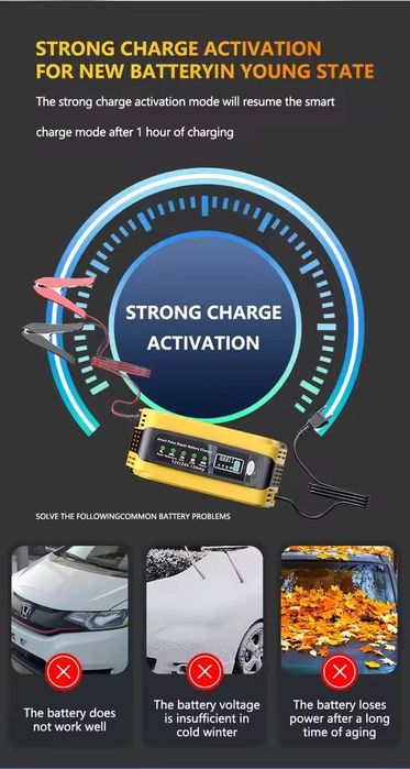 Автозарядний пристій BC-001 12V/12A 24V/6A