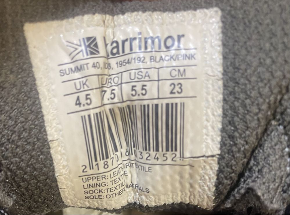 Женские трекинговые кроссовки Karrimor 36 размер