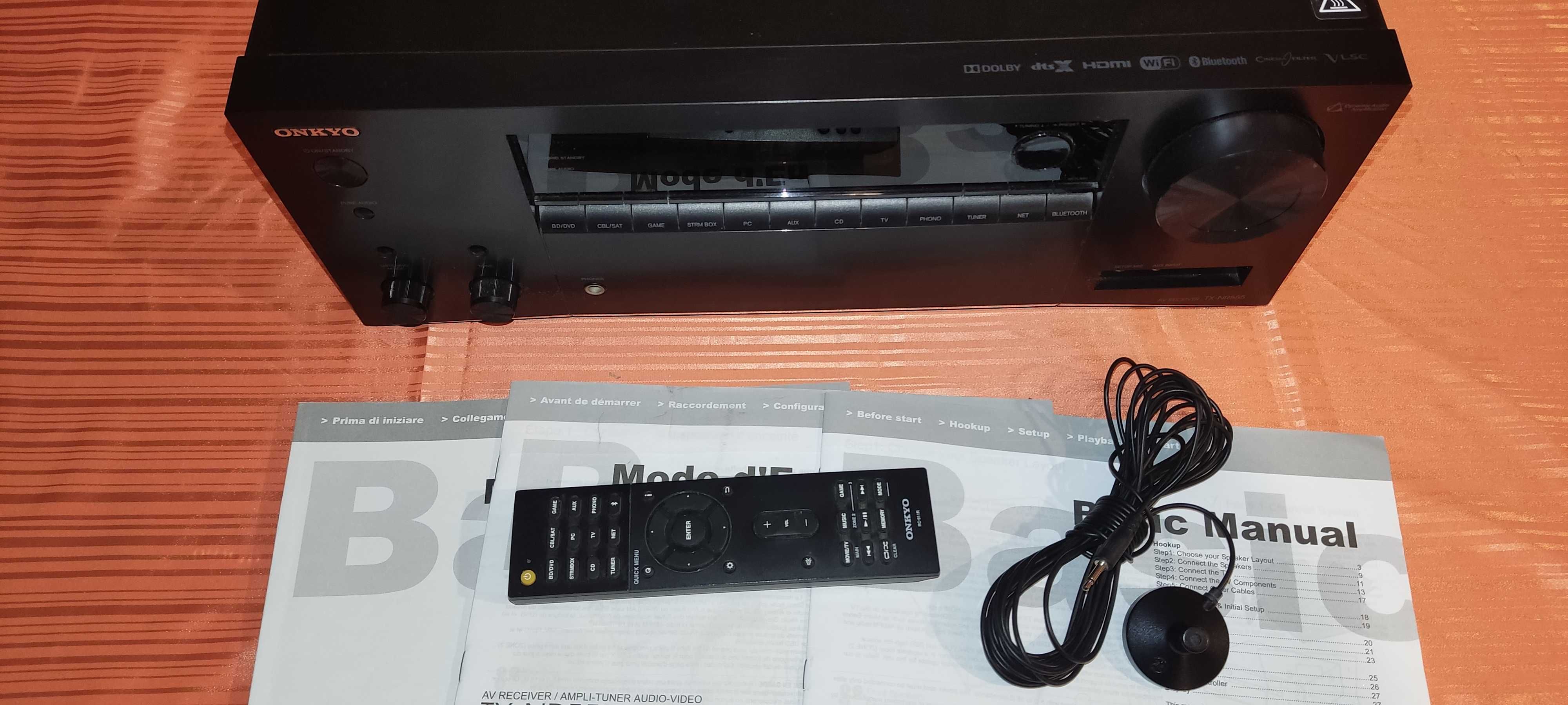 Amplituner 7.2 Onkyo TX-NR555 Wi-Fi BT Atmos Vision Google Chromecast