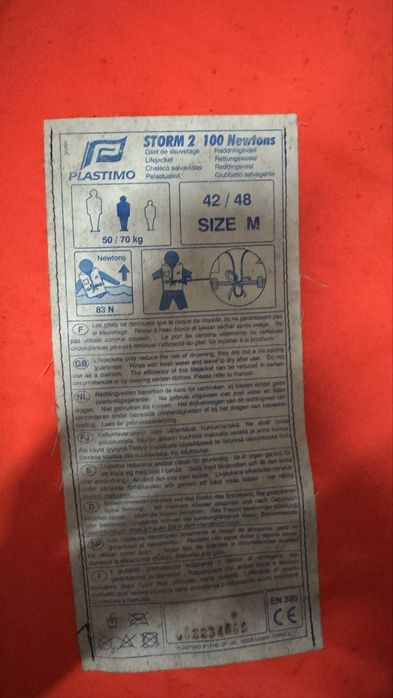 Colete salva vidas 100 newtons