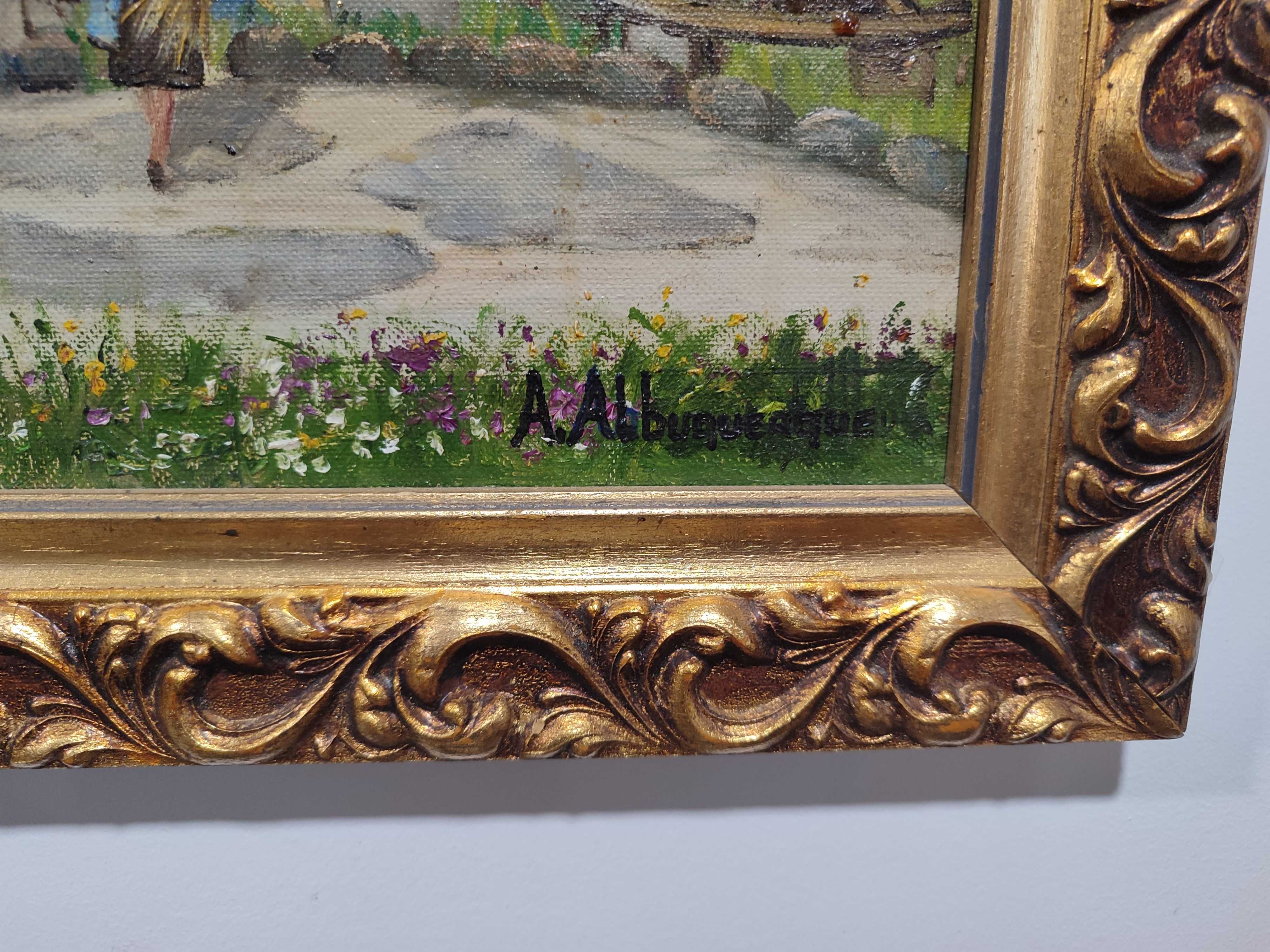 Quadro com pintura a óleo