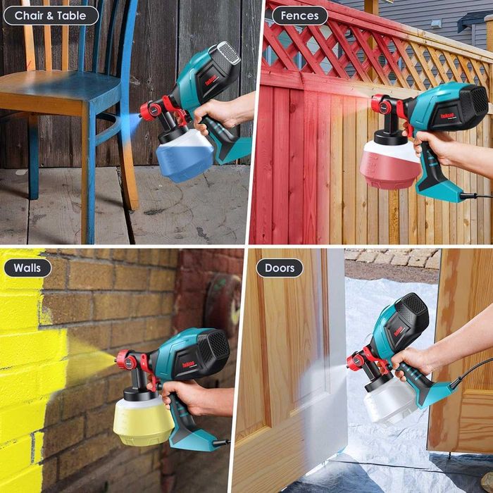 Pistolet do malowania elekrtyczny 700W / Pojemnik 1200ml/ 5 dysz