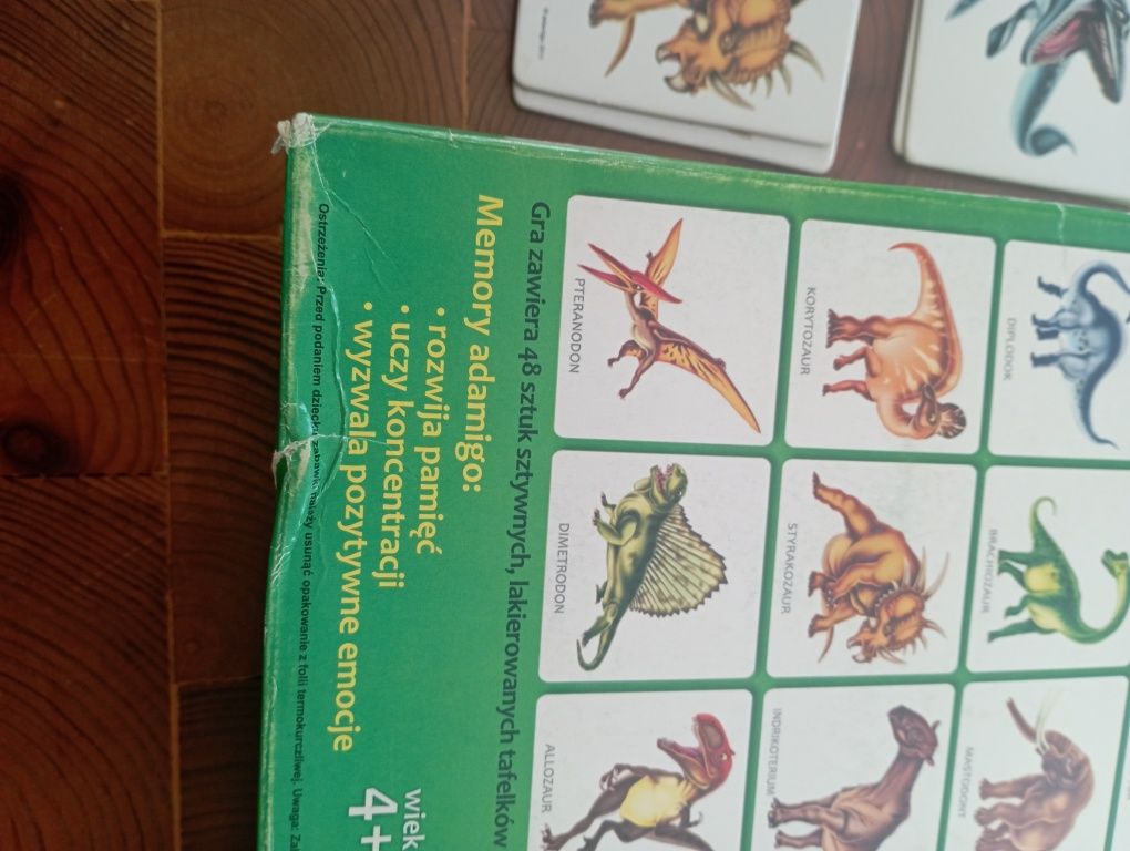 Gra memory dinozaury