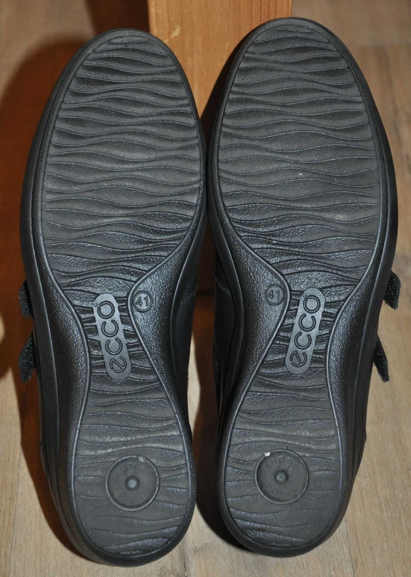 ECCO R.41 półbuty, skórzane sneakersy na 3 rzepy, buty na co dzień