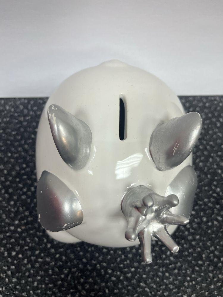 Ceramiczna Świnka skarbonka w koronie,  XL