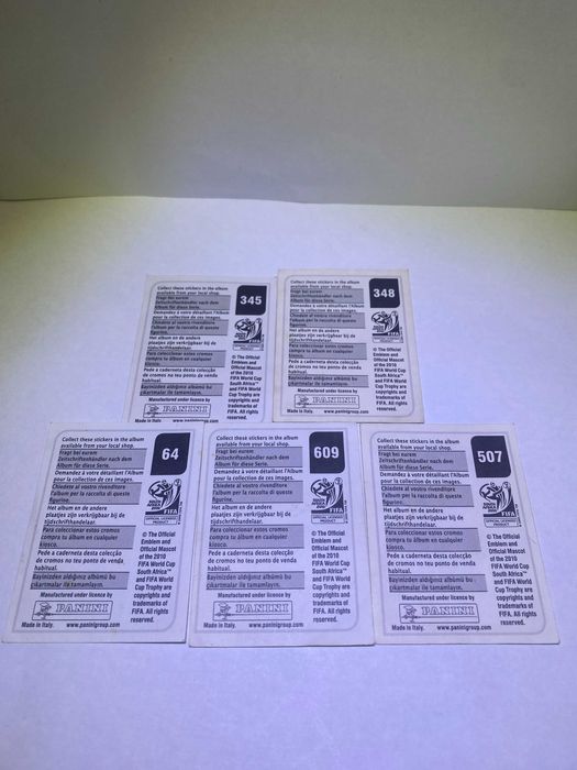 Cromos Panini Mundial 2010