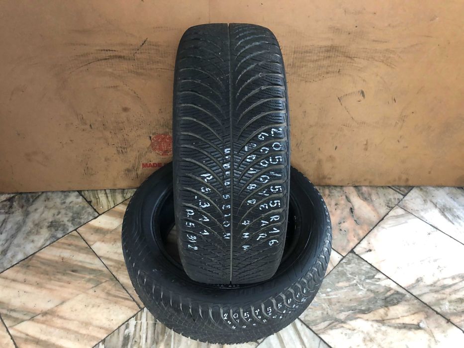 Opony Całoroczne x2 Goodyear Vector4Season 205/55R16 7mm 2018R -Montaż