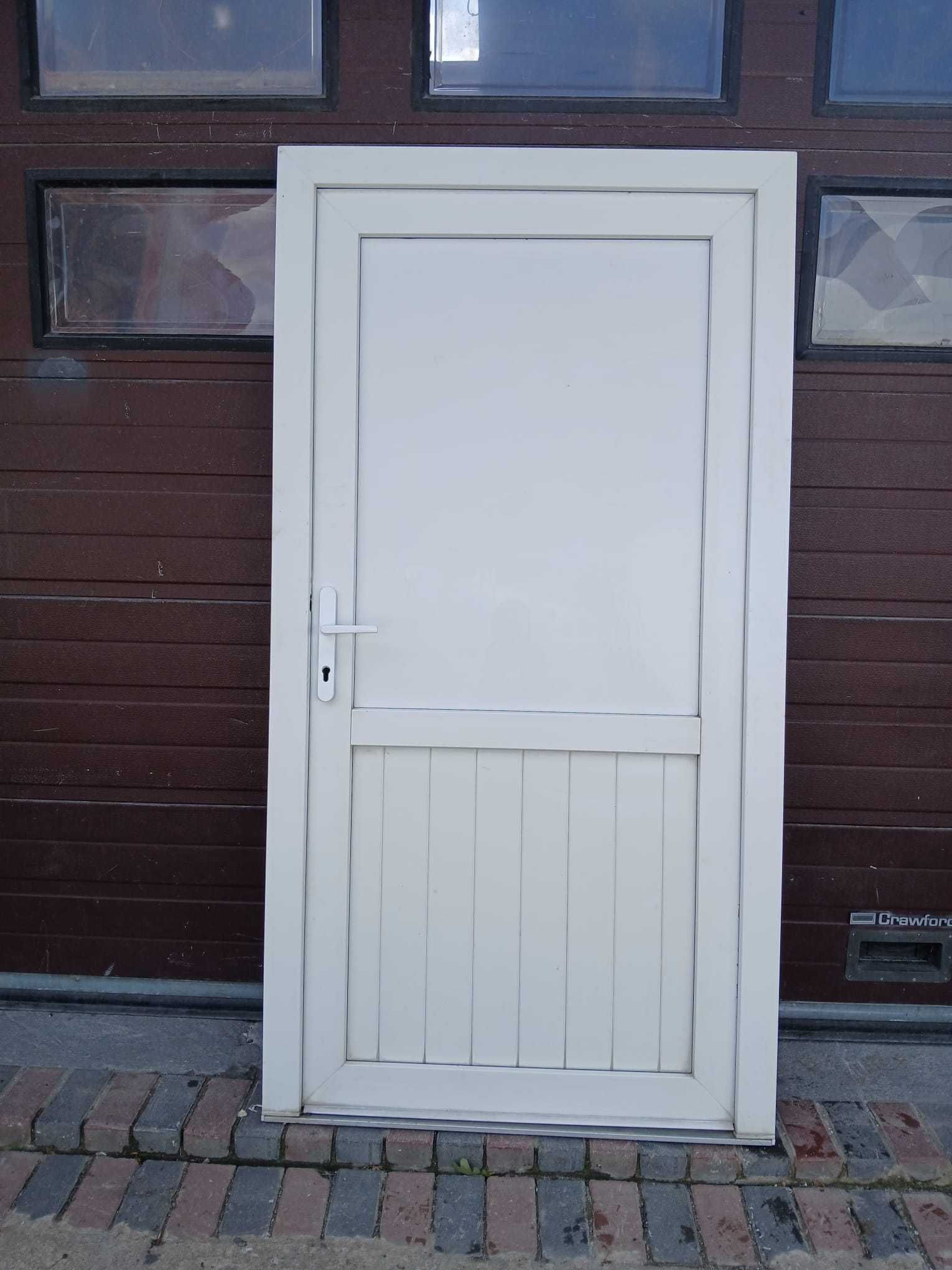 Drzwi zewnętrzne pcv plastikowe 108x206 pełne niski próg DOWÓZ KRAJ
