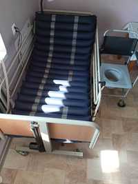 Łóżko rehabilitacyjne plus materac i krzesło toaleta