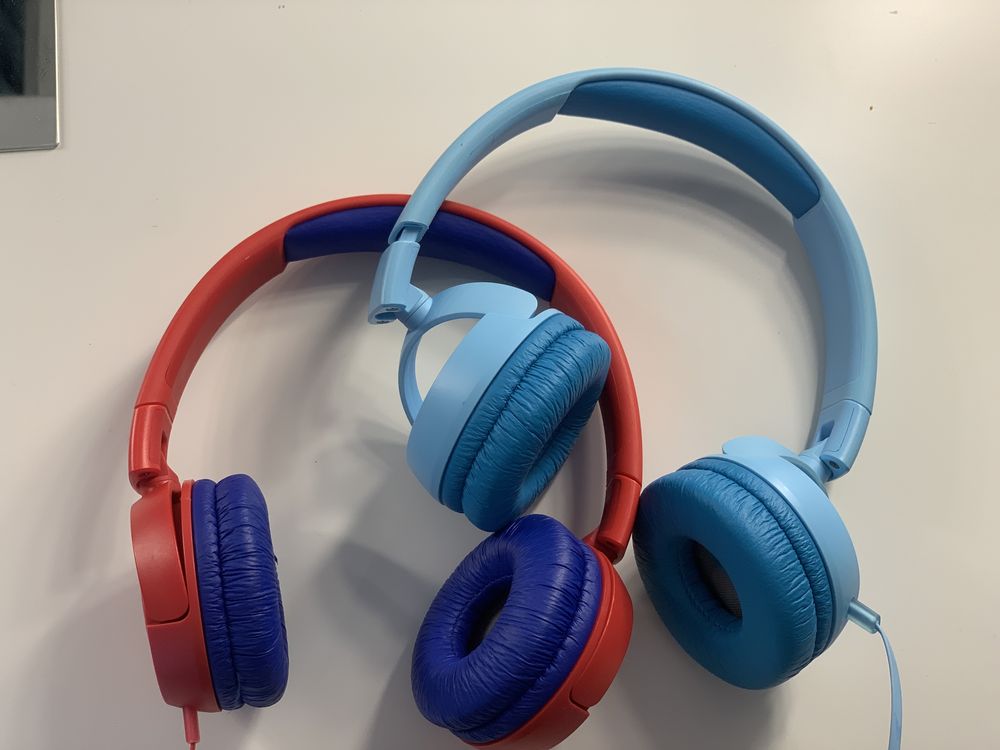 Навушники накладні дротові JBL JR 310 Red and blue