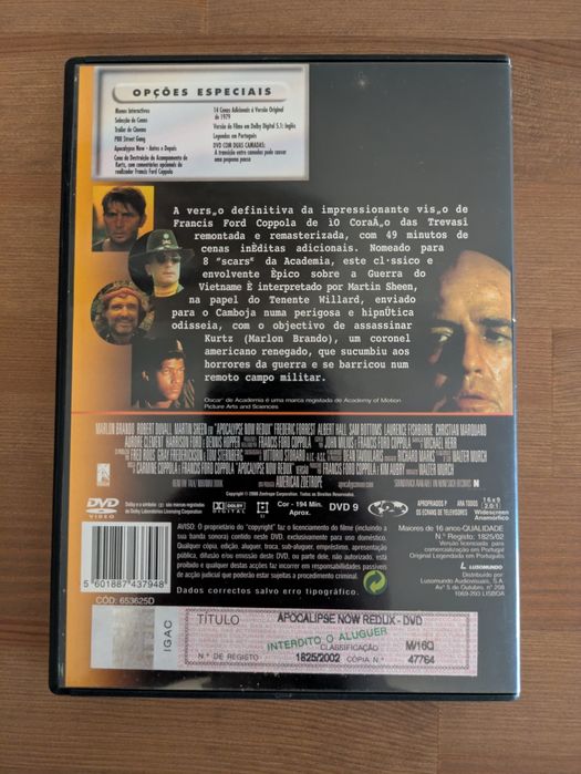 DVD " Apocalypse Now - Redux " 1979 (Como Novo)