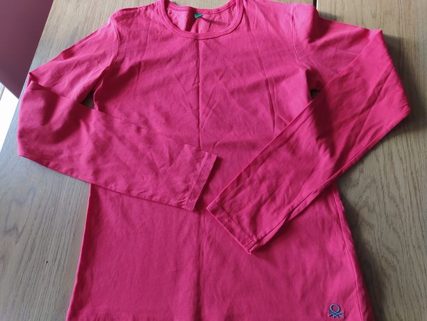 Bluzka Benetton koszulka T-shirt czerwona rozmiar 158