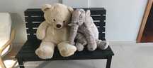 Peluches: Urso gigante + elefante