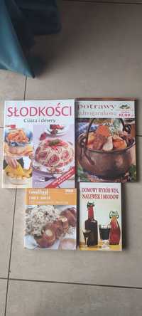 Książki kucharskie zestaw, potrawy jednogarnkowe, słodkości itd