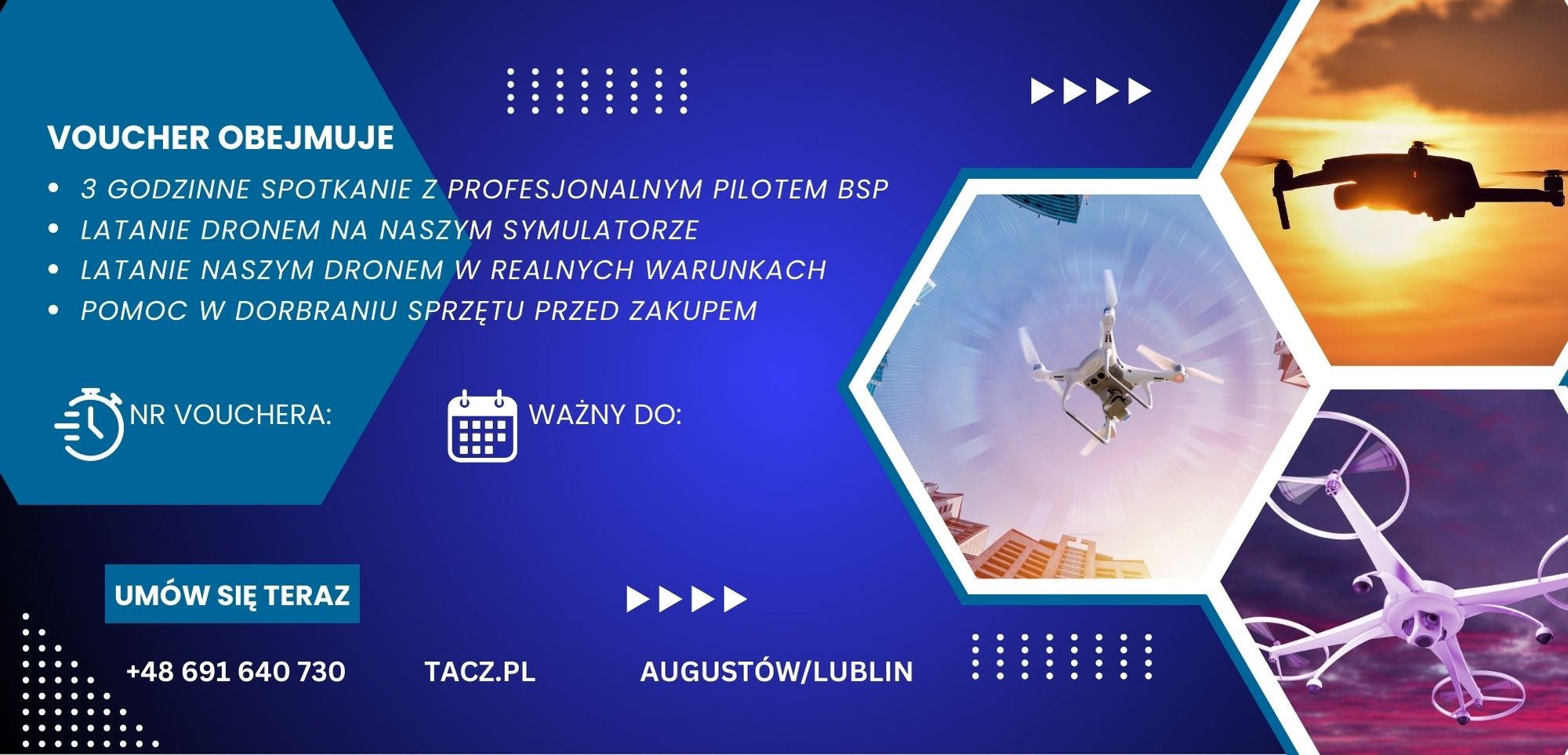 Voucher na przygodę z dronami FPV