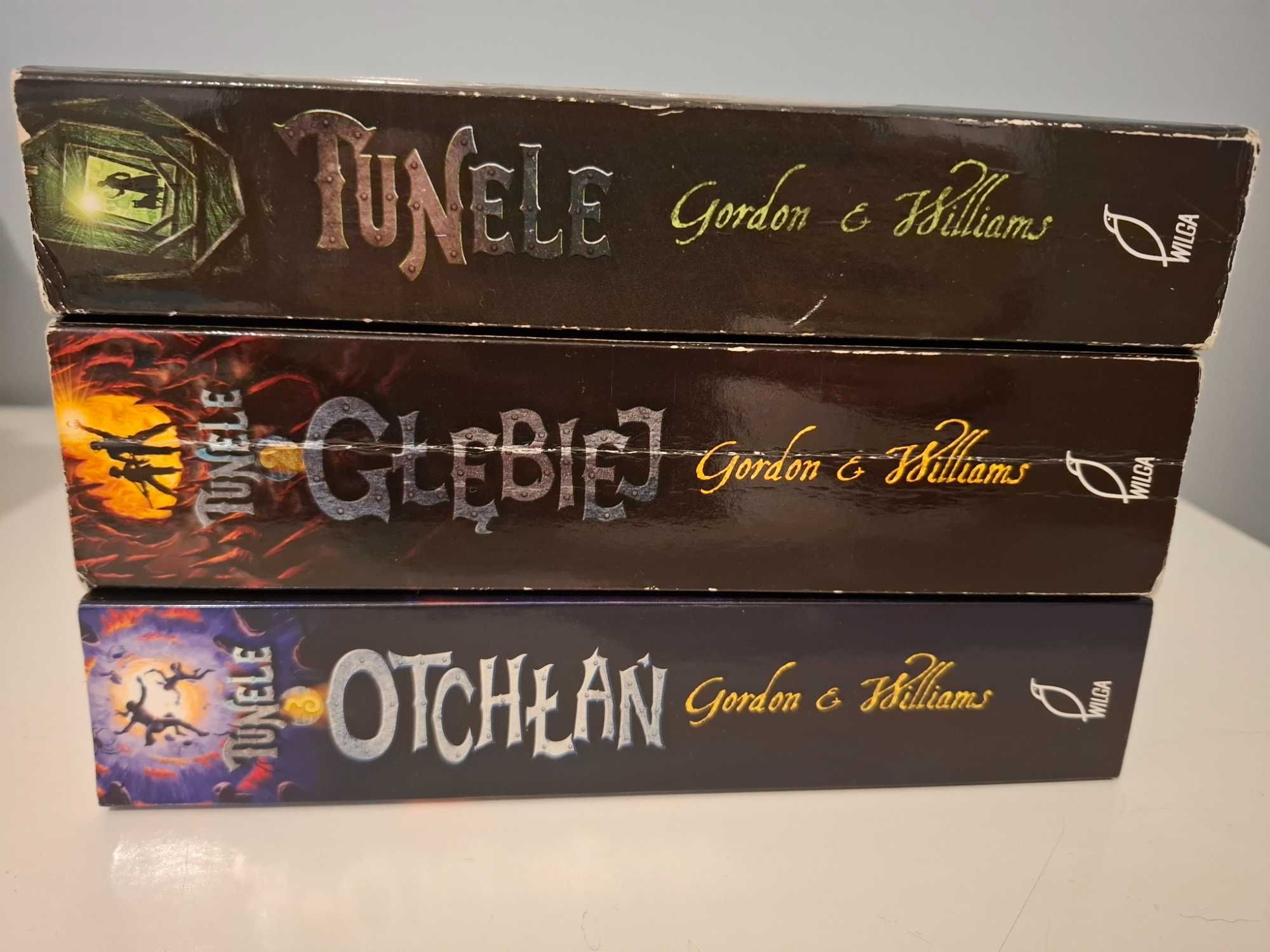Tunele, Głębiej, Otchłań, autorów Gordon i Williams. 3 tomy