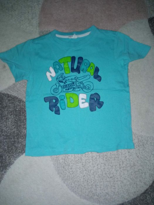 Niebieska bluzka t-shirt z motorem Coccodrillo 122