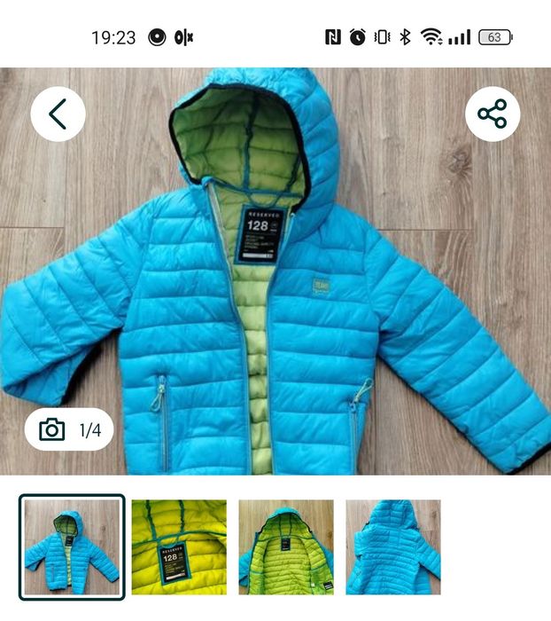 Kurtka niebieska 128