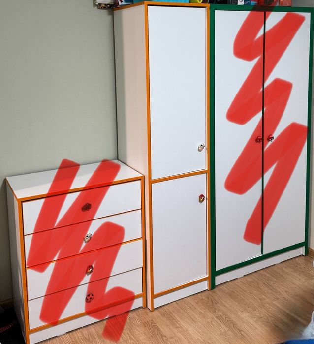 Меблі пенал в дитячу кімнату