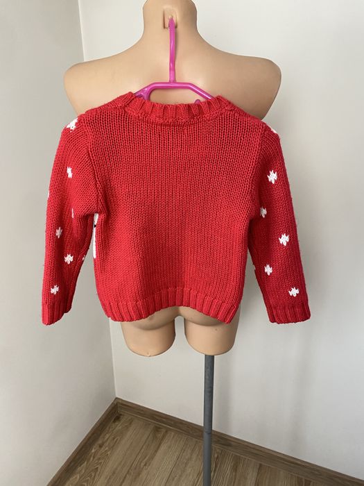 Sweter świąteczny Next rozmiar 3-4 lara sesja świeta Mikołaj