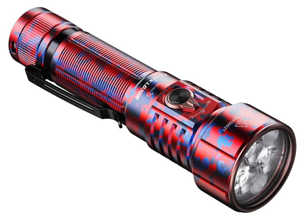 Latarka Fenix LD36R Camo+dyfuzor Akum. 6000mAh 3600 Lum. Zasieg 385M