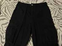 Spodnie czarne cargo jogger bershka