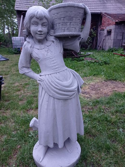 Figurka Betonowa 120 kg Dziewczyna z koszykiem Kwietnik Donica Okazja!