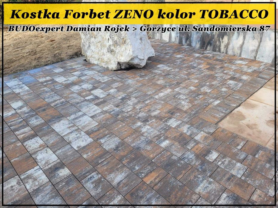 Kostka brukowa Forbet ZENO kolory Tytan Beige Tiramisu Silver Piryt