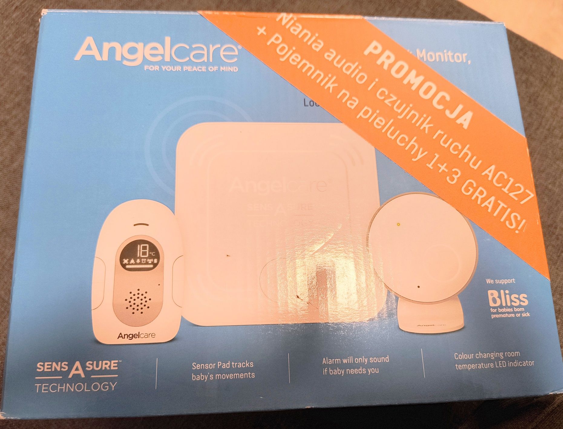 Elektroniczna Niania Angelcare Audio z czujnikiem ruchu