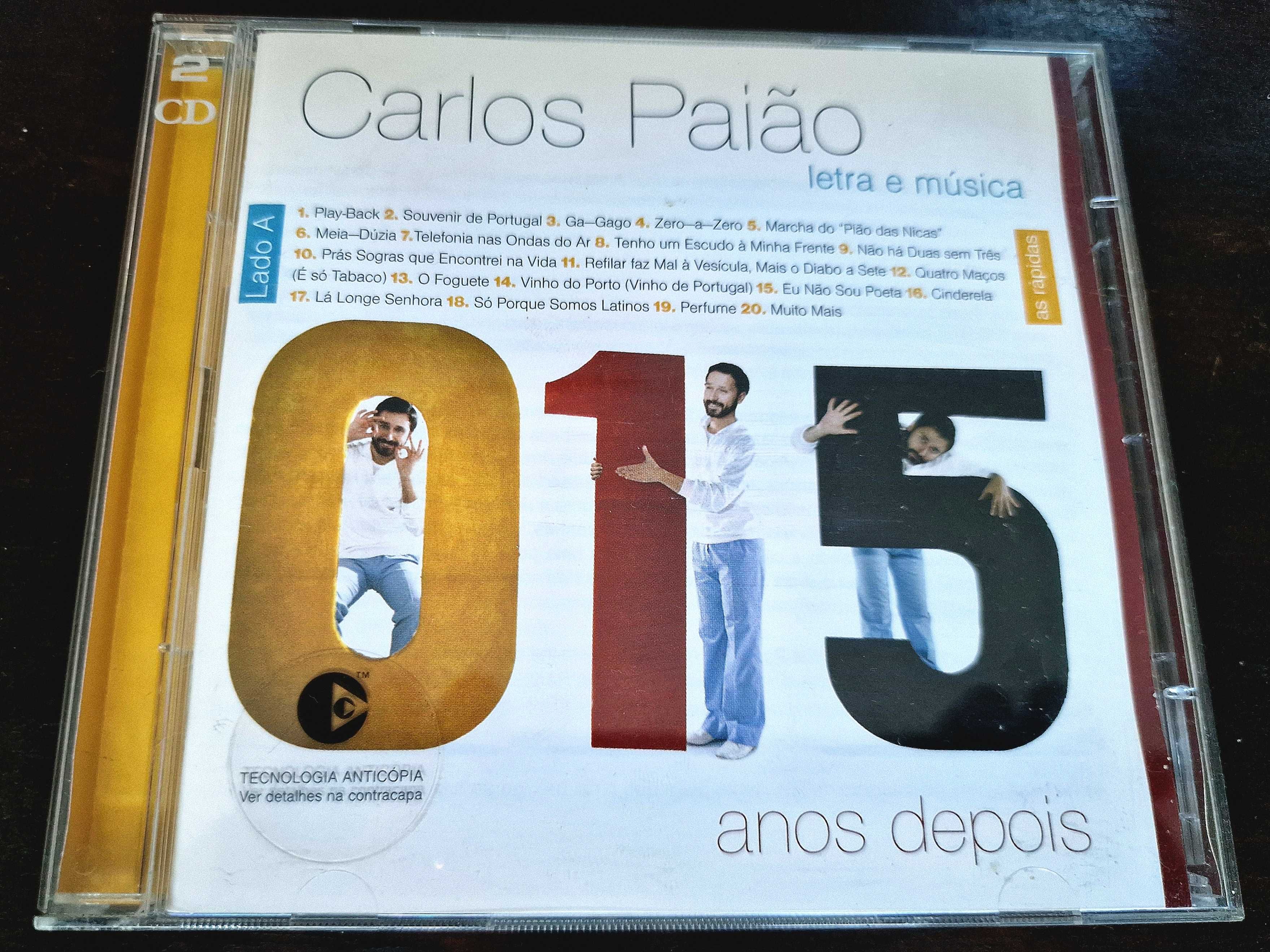 CD duplo musical "Carlos Paião - 15 Anos Depois"