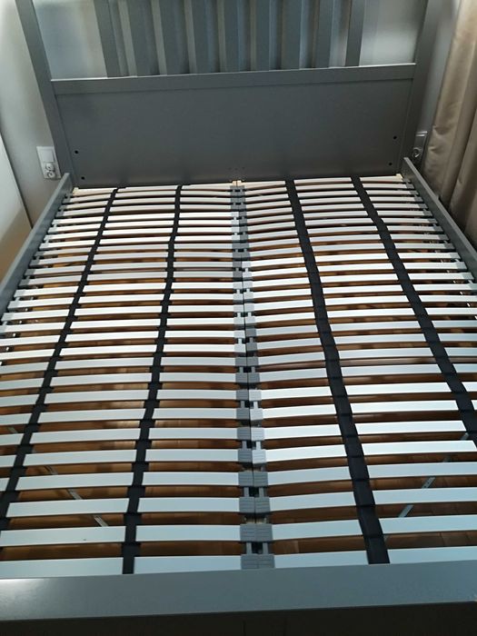 Łóżko HEMNES, 160x200 cm, szare, używane, stan bdb