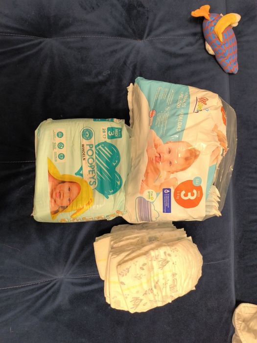 Sprzedam pampersy rozmiar 3 łącznie 91 szt.