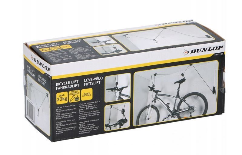 Wieszak uchwyt na Rower sufitowy winda rowerowy DUNLOP Sufit podnośnik