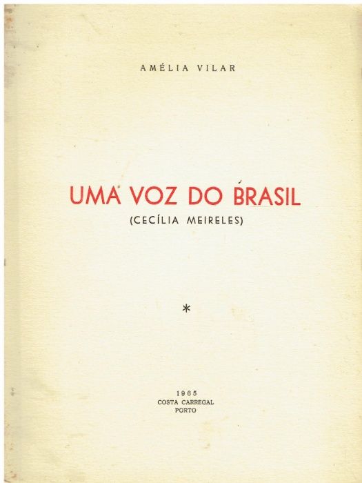 9521 Uma Voz do Brasil (Cecília Meireles) de Amélia Vilar/Autografado