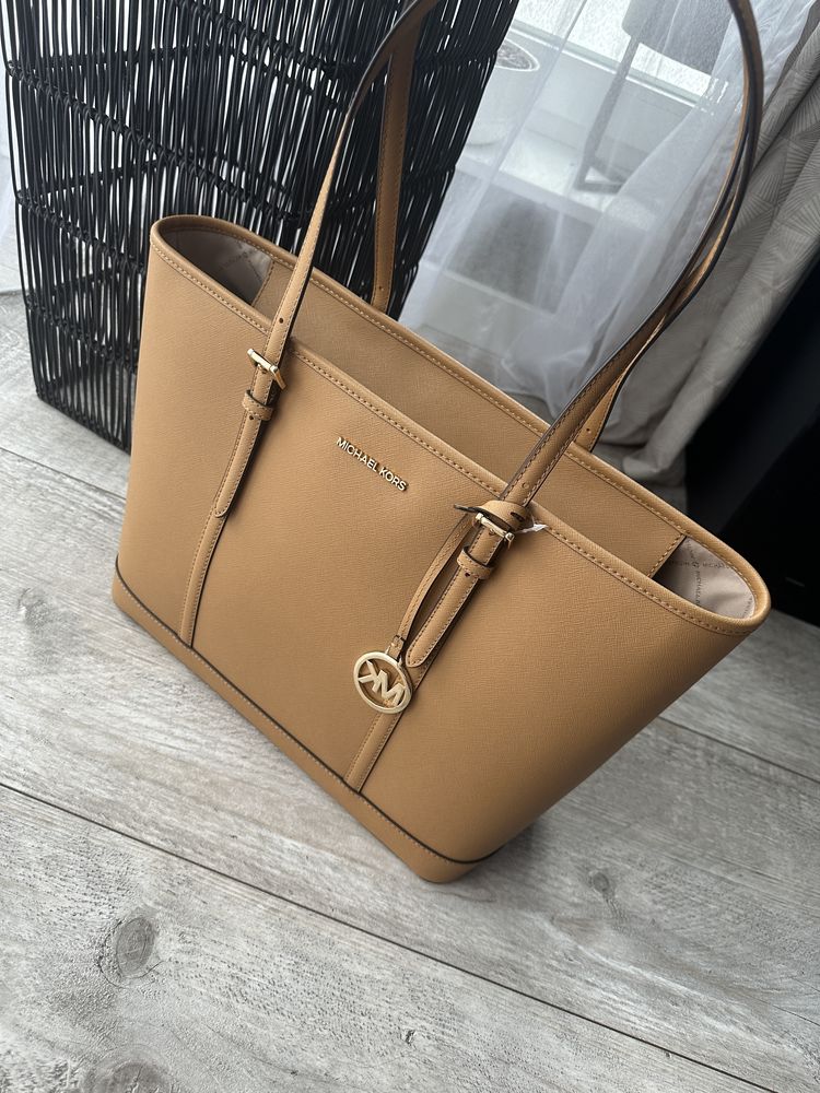 Nowa shopperka Michael Kors Jer Set Travel Large brąz deer skóra