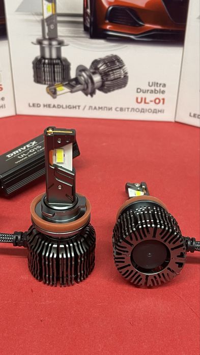 LED лампи Drivex UL-01 H1 H4 H7 H11 H8 H9 HB3 HB4—5500К/ГАРАНТІЯ 18міс