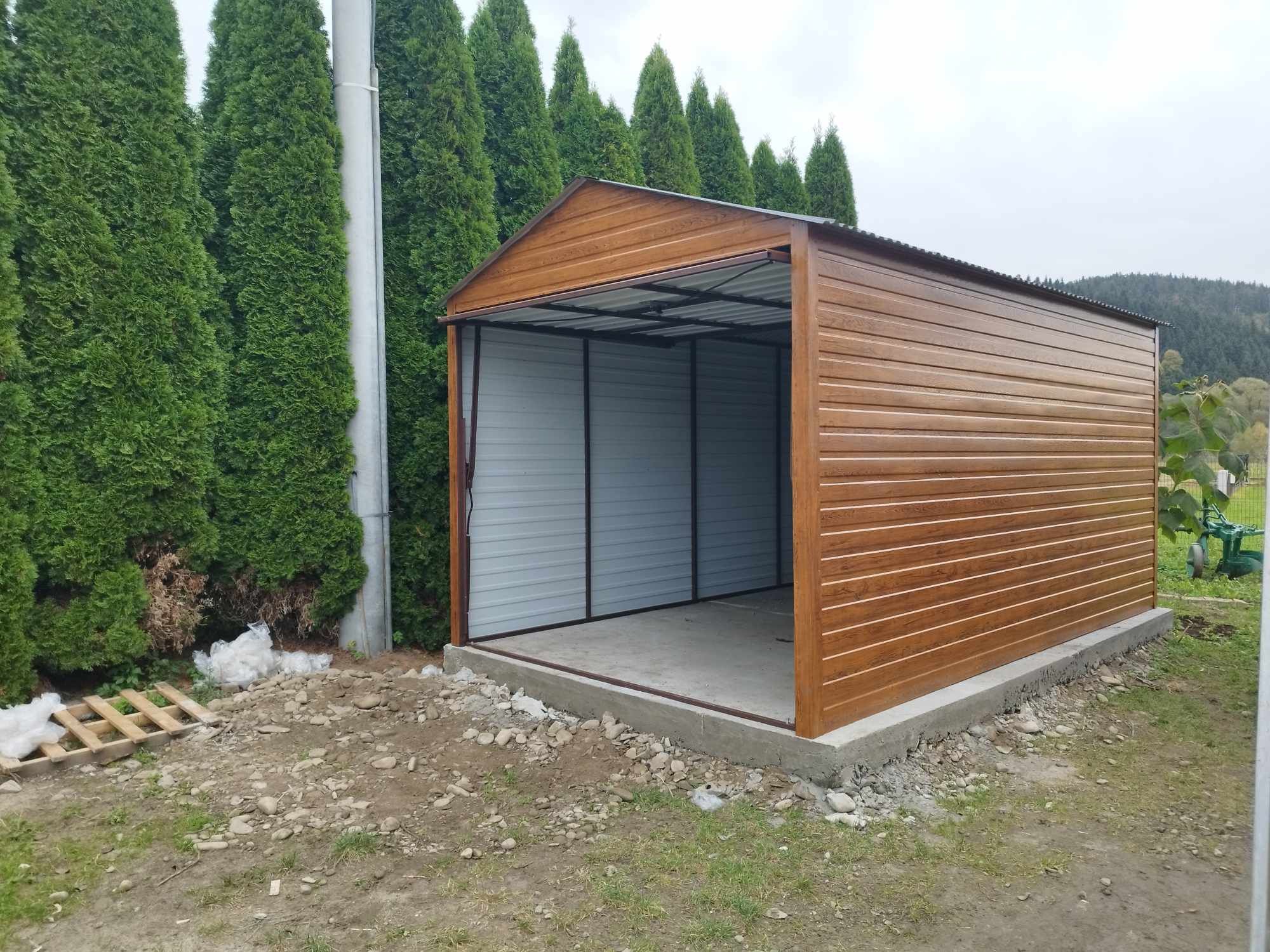 Garaże Blaszane drewnopodobne Wiaty,Hale