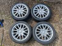 VW FELGI ALUMINIOWE R17 KOŁA ALUFELGI 1K0601025AN 17&quot; 7J ET54 5x112 OPONY 225/45/R17 GOLF V PASSAT B6 TOURAN I AUDI A3