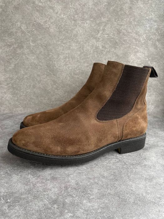 Мужские замшевые челси ботинки Pollini Chelsea made in italy