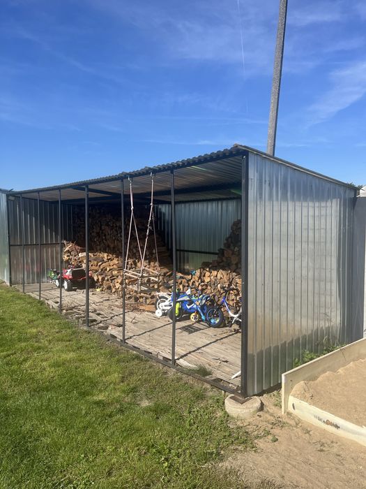 Garaż blaszany wiata drewutnia schowek