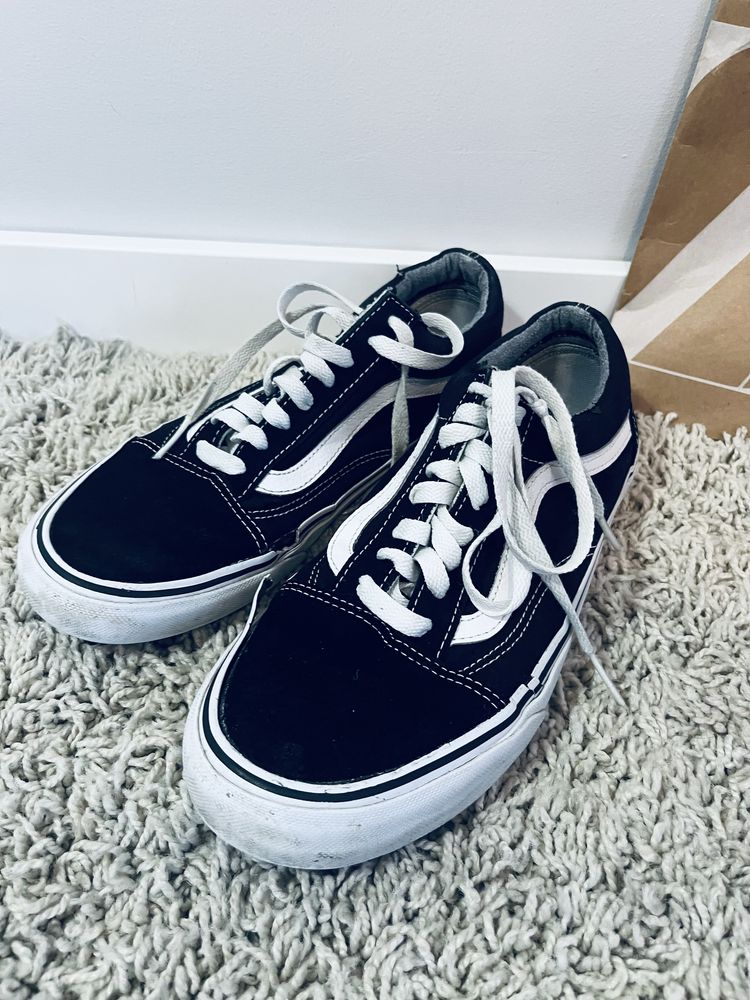 40.5 meskie trampki vans oldskul czarne biale tenisowki