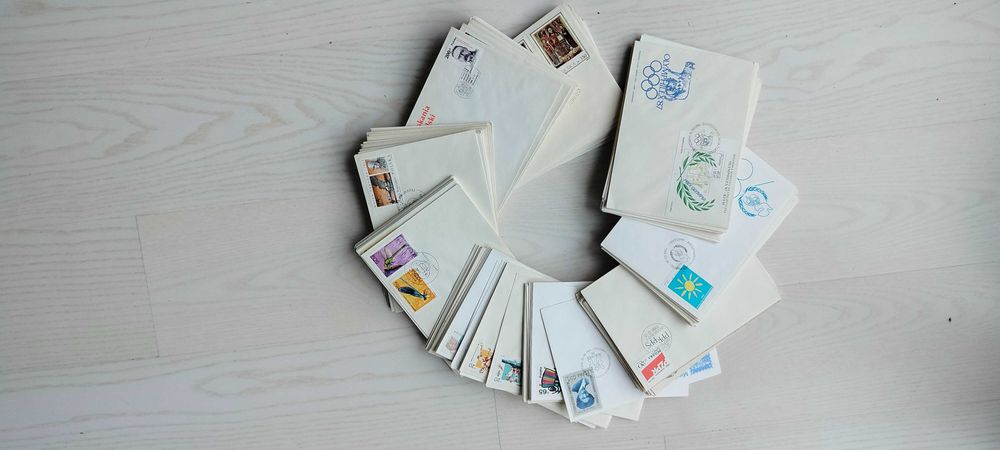 OKAZJA Sprzedam kolekcję kopert FDC ze znaczkami pocztowymi 152 szt.