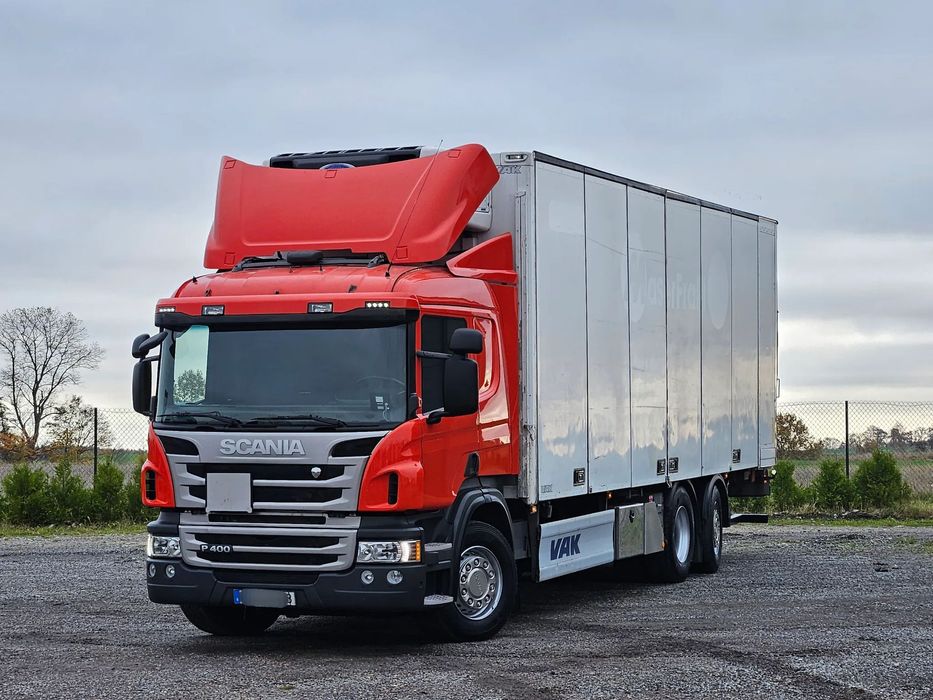 Scania P 400  Scania chlodnia 6x2 sprowadzony otwierany kontener winda carrier