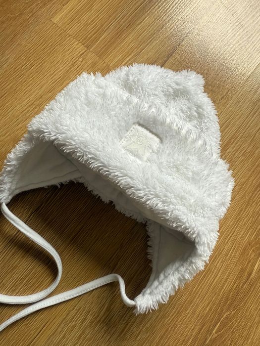 Ciepła czapka czapeczka z uszkami 1-3 m Krochetta